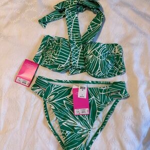 Tabitha Brown for Target - Tie Neck Bikini Top / Size D-DD